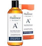 Florence A3 250 ml Bio Acqua di Rosa damascena Micellare Trifasica Struccante Detergente, Idratan...