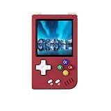 Anbernic RG Nano ハンドヘルドゲーム機 ミニゲーム機 1.54インチ IPS 全密着スクリーン アルミニウム合金シェル Hi-Fi Red 64GB