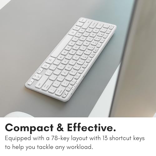 Macally Compact Bluetooth Keyboard for Mac - Premium Multi Device Connectivity - Compatible Apple Wireless Keyboard for MacBook Pro/Air, iMac, Mac mini, iPad, Laptop, and PC