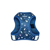 The Wagging Tail No Pull Harness for Small, Medium, Large Dogs, Heavy Duty, Adjustable, Breathable, Soft, Cute, Reflective, Dog Harness, Dog Vest, Pet Harness (Outer Space, Small)