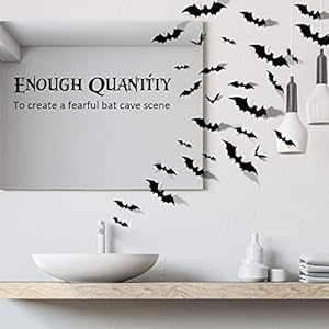 Coogam60pcshalloweenbatsdecoration4differentsizesrealisticpvcblack3dscarybatstickerforhomedecordiywalldecalbathroomindoorhallowmaspartysupplies  Urban Country Home Decor Coogam 60pcs halloween bats decoration 4 different sizes realistic pvc black 3d scary bat sticker for home decor diy wall decal bathroom indoor hallowmas party supplies  urban country home decor