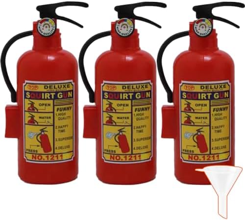 3 Pçs Mini Extintor de Incêndio com Funil e Manual de Jogos de Be...