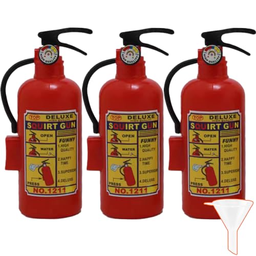 3 Pçs Mini Extintor de Incêndio com Funil e Manual de Jogos de Be...