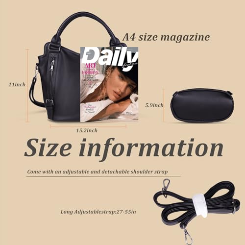 Wohegyy Purses And Handbags For Women Synthetic Leather Tote Bag Shoulder Bag Hobo Bags With Adjustable Shoulder Strap thumb #1