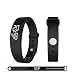 RANJIMA Vibrationswecker Armband, Vibrationsalarm Erinnerung Uhr,Silent Vibrating Alarm Reminder Watch mit Timer und 10 täglichen Alarmen,Trinkerinnerung Alarm Medikamenten Wecker (Schwarz)