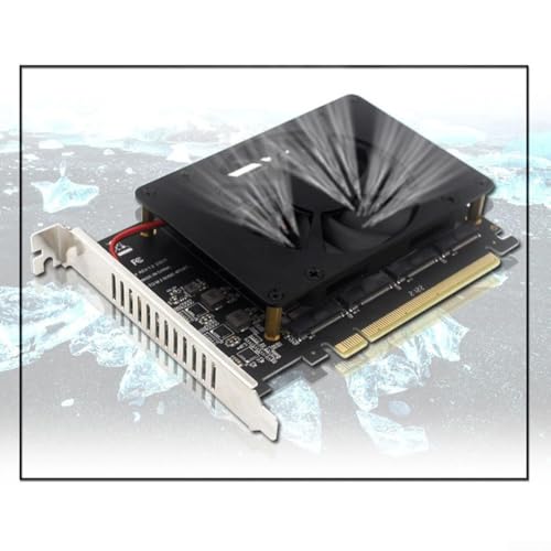 Controlador RAID de software 4 bahías con divisor PCIe x16 para PC 4
