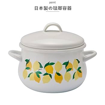 Amazon｜Plune ホーロー両手鍋 16cm 両手鍋 ミミココモモ｜両手