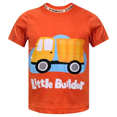 Image of DEEKEY Toddler Boys Shirts Short-Sleeve Little Kids t Shirts Boys' Tops, Tees & Shirts Graphic TEE Age for 2-7 Years 4-Pack