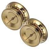 UKCOCO 1 Paar Vintage Kerzenständer Bauernhaus Kerzenhalter Breiter Sockel Konischer Kerzenständer Retro Kerzenständer Vintage Konischer Kerzenhalter Edelstahl