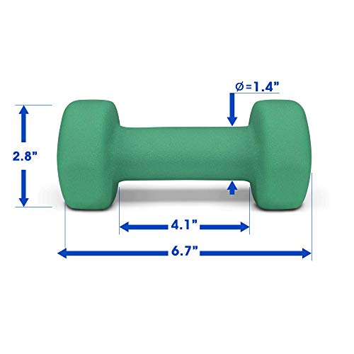 Yes4All Hexagon Neoprene Coated Dumbbell (Pair) - Multiple Weight Options - Image 3