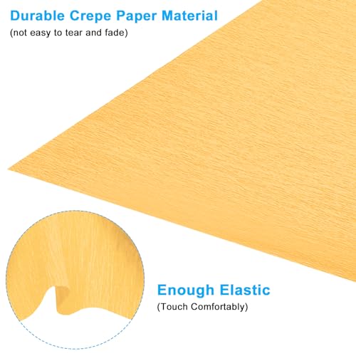 Rouleau de papier crépon orange clair souple pour création artisanale