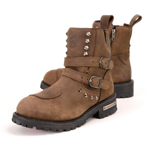 Image of Milwaukee Leather Premium Black Leather Motorcycle Riding Boots for Women Collection MBL - 6
