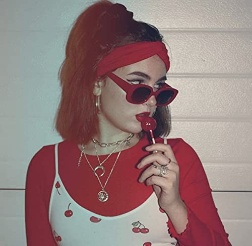 Image of IFLASH Rectangle Sunglasses for Women Retro Driving Glasses 90s Vintage Fashion Narrow Square Frame UV400 Protection Glasse