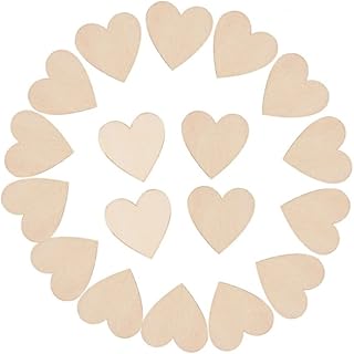 Blank Wood Slices 25pcs Blank Wood Slices Log Slices DIY Wood Slices Wood Chips CD Bamboo Cartoon Heart Wood Discs Log Discs DIY Wood Slices
