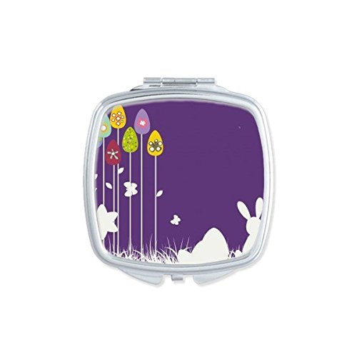 Miroir portable Pâques motif religion chrétienne fleur lapin