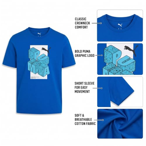 Image of PUMA Boys T-Shirts Athletic Crewneck Short Sleeve Tees (Sizes S-XL)