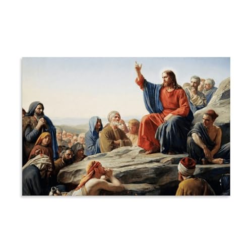 Póster de Carl Bloch en lienzo de alta calidad, obra de arte sacro elegante de 40 x 60 cm