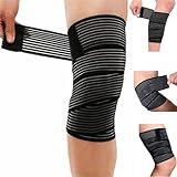 Eitonbu Adjustable Elastic Knee Wrap Compression Bandage Brace Support for Women and Man (1, XXX-Large)