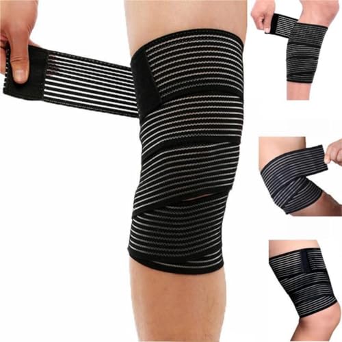 Eitonbu Adjustable Elastic Knee Wrap Compression Bandage Brace Support for Women and Man (1, XXX-Large)