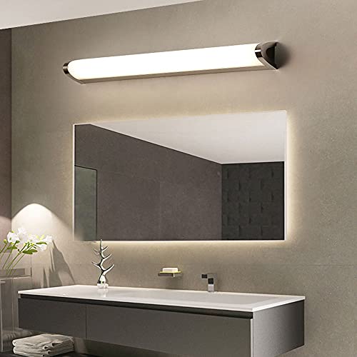 Lámpara de tocador de baño de 12W sobre espejo con barra cromada moderna 3