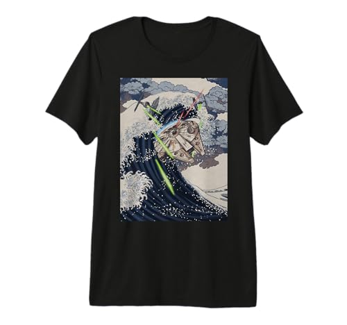 T-shirt Star Wars Millennium Falcon Premium aux finitions haut de gamme
