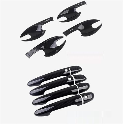 Manija de puerta para Mazda CX-5 KF 2017-2022: accesorios de cubierta de carbono exterior