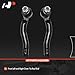 A-Premium 2 x Front Outer Tie Rod Ends, Compatible with Toyota Corolla 2003-2008