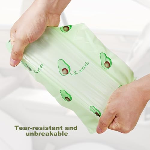 Image of Car Trash Bag Hanging Disposable Car Garbage Bag Pack of 200 Small Auto Trash Bag for Car with 4 Hook for Car Kitchens Bedrooms Offices During Travel and Camping (Green)