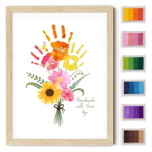 Physkoa Handprint Flower Kit with Frame – Kids Gifts for
