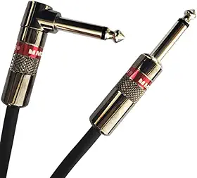 Cabo Monster Cable Classic P10 90 Graus (L) 3,6 Metros (12ft) - Cabo para Guitarra, Baixo e Violão com Conector em Ângulo de Alta Fidelidade