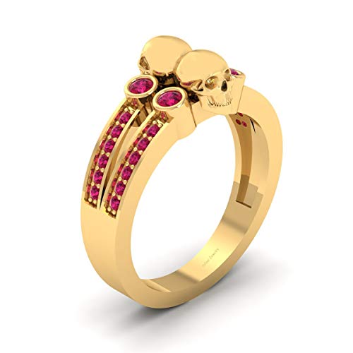 Bague en argent 925 avec rubis rose 0,35 carat, cadeau idéal