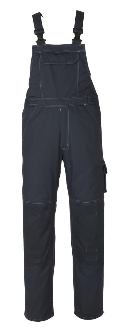 MASCOT Newark Latzhose mit Knietaschen - Arbeitskleidung für Arbeiter, Handwerker - Unisex-Erwachsene - Schwarz - 30/DE/X-Large