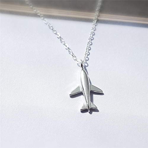Collier chaîne de clavicule avion S925 | Style simple et rétro quotidien