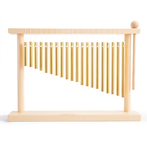 ENNBOM 20-NOTE Chime Table Top Bar Chime Wind Chime 20 Bars Instrument Percussion With Mallet
