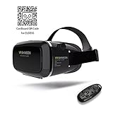 CUDEVS 3D VR Glasses, VR Goggle Headset Virtual Reality with Adjustable Lens for iPhone 6 6s plus Samsung S5 S6 Edge Note 4 5 6 and 3.5-6.0 inch Smartphone for 3D Movies and Games (VR Shinecon Plus)