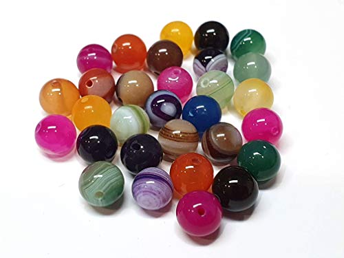 Natural Gemstone Stripes Lace Agate Beads, 8 mm 6 mm 4 mm, Polished and Matt - Image 4