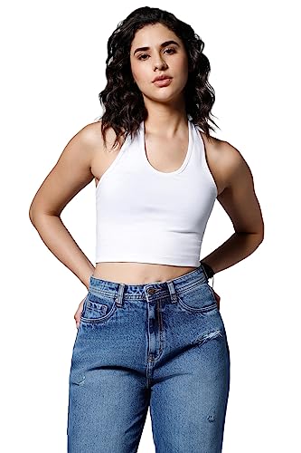 Image of HIGH STAR Women's Solid Regular Fit Tops
