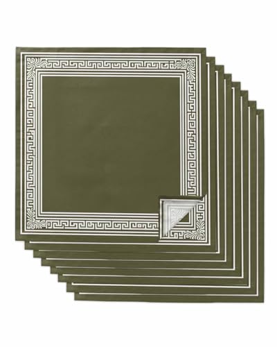 Servilletas de Tela Cuadradas Verdes 50 x 50 cm Pack 8 miniatura 1
