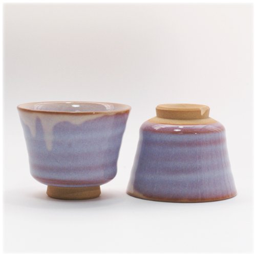 Amazon.co.jp: 椿秀窯 萩むらさき 茶器揃 【茶道具 萩焼】 / お