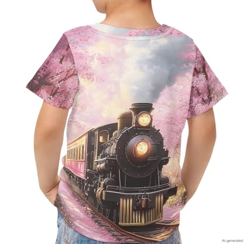 Image of WELLFLYHOM Kids Tshirts Girls Boys Short Sleeve Crewneck Tees Shirts Casual Sport Pullover Tops Size 3-16 Years