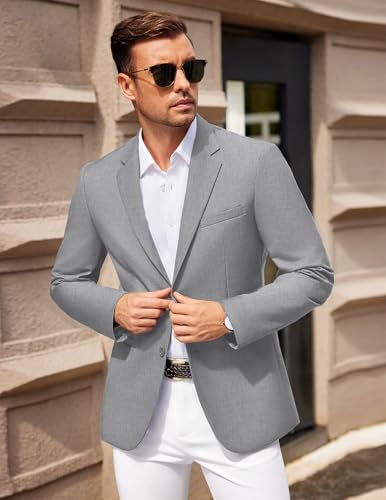 COOFANDY Men Casual Blazer Sport Coats Slim Fit Lightweight Business Two Button Suit Jackets3