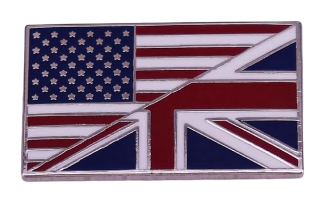 Pinstant USA UK United States Kingdom England American British Friendship Flag 1.2" Enamel Pin Badge by Pinstant