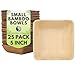 Naturally Chic 5” Square Disposable Palm Leaf Bowls - 25 Pack - Small Dinnerware Set - Eco-Friendly, Biodegradable & Compostable - Ideal for Weddings, Parties, Home Use, Events