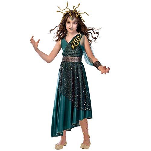 Fancy Dress VIP Express 6-8 Years Kids Girls Greek Mythology Medusa Monster Gorgon Snake Halloween Costume Headdress