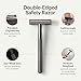 MANSCAPED® The Plow® 2.0 Premium Single Blade Double-Edged Safety Face Razor for Men