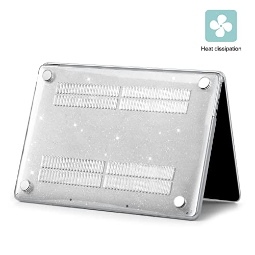Image of EooCoo Hard Shell Case Compatible for New Apple MacBook Air 13.6 inch M5 2026 2025 2024 2022 M4 M3 M2,A3449 A3240 A3113 A2681,Mac Laptop Case Cover&Keyboard Skin Cover&Screen Protector-Glitter Crystal