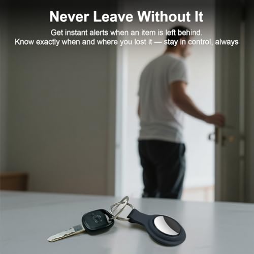 Image of 2-Pack Tracker Tags Compatible with Apple Find My (iOS Only), Bluetooth Tracker Tags, Smart Keys Finder and Item Locator with Waterproof Case for Wallet Luggage Backpack (Android Need Download App)