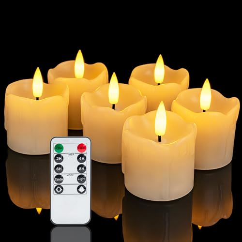Homemory Flameless Votive Candles with Timer Remote