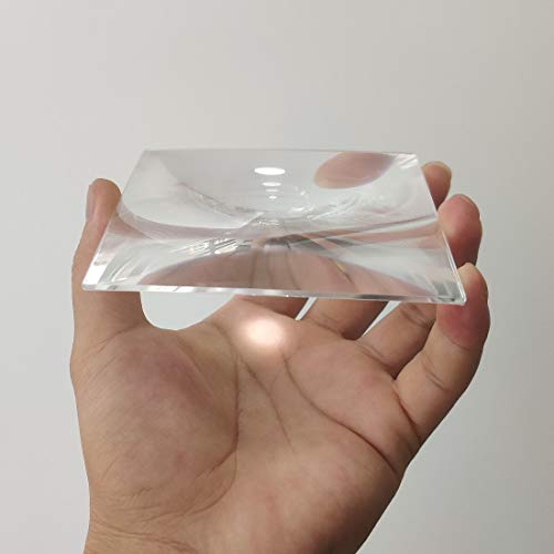 Image of Portable Fresnel Lens 100x100 mm, Book Reading Magnifier Bookmark, Small Magnifying Sheet, Solar Concentrator, Outdoor Survival & Ignition Tool for DIY Optical Viewfinder, Focal Length 100mm