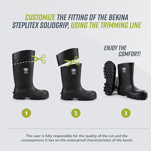 Bekina StepliteX SolidGrip S5 Safety Toe Wellington Boots for Men and Women - Lightweight Waterproof Non Slip Composite Toe Work Boots for Men and Women4